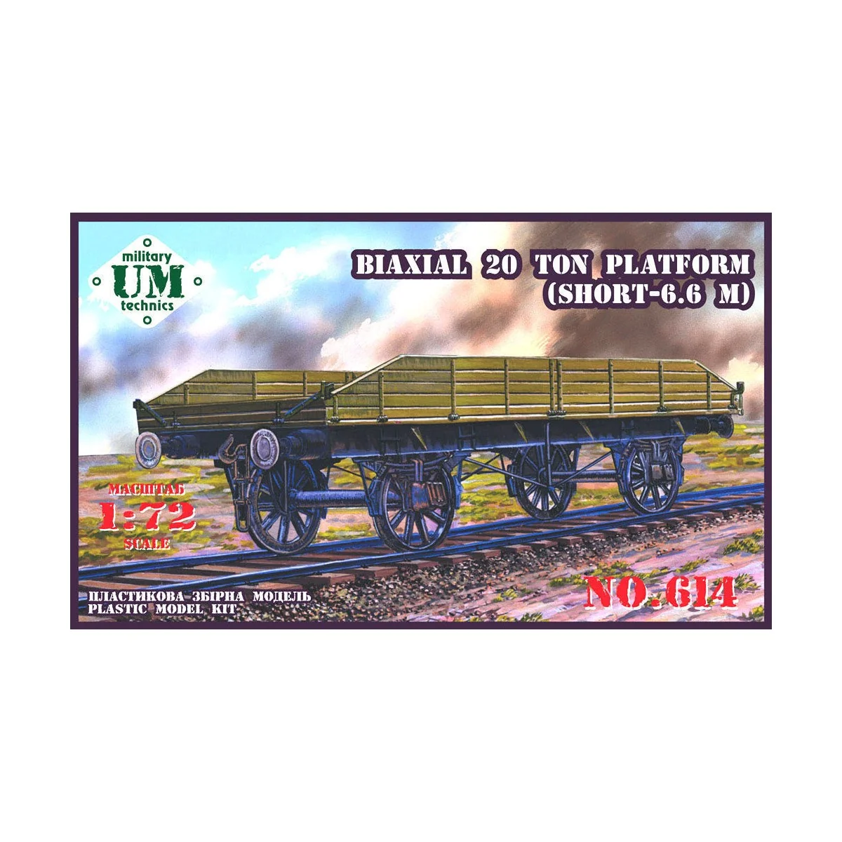 Biaxial 20 ton plattform, 1/72 - Unimodels UMT614