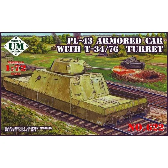 Pl-43 armored car with T-34/76 turret, 1/72 - Unimodels UMT622 Pl-43 armored car with T-34/76 turret, 1/72 - Unimodels UMT622