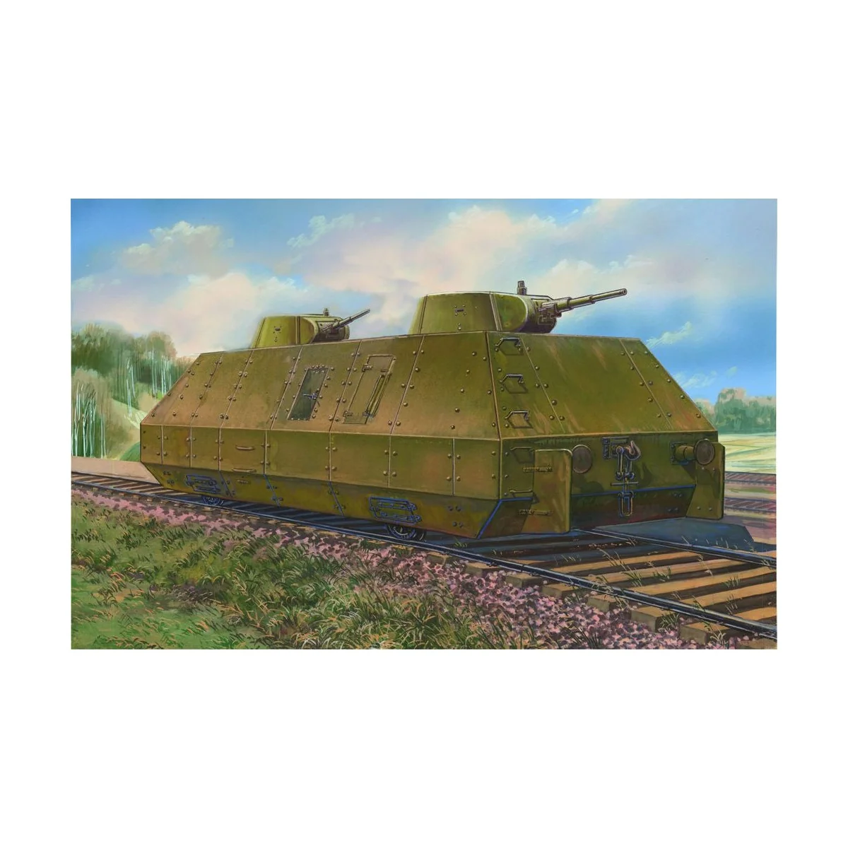 Biax. arm. carr. OB-3 with double T-26-1, 1/72 - Unimodels UMT628