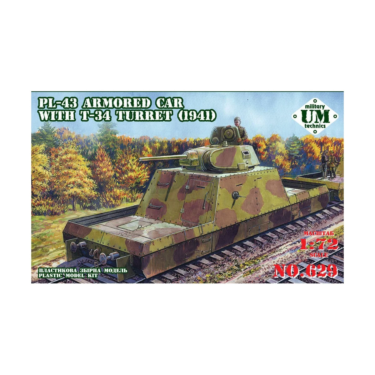 PL-43 armored car with T-34 turret, 1941 - Unimodels UMT629