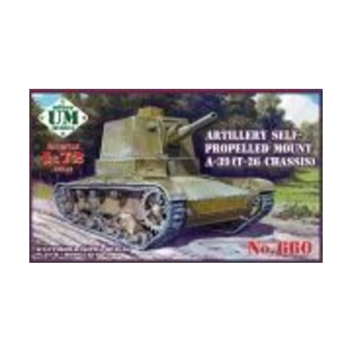 A-39 (T-26 chassis) Soviet self-propelle, 1/72 - Unimodels UMT660