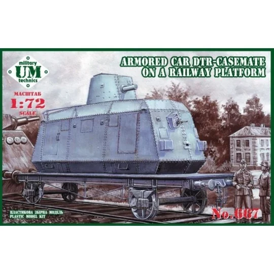 Armored car DTR-casemate on railway plat - Unimodels UMT667