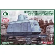 Armored car DTR-casemate on railway plat, 1/72 - Unimodels UMT667