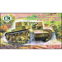 AT-1 Soviet artillery self-propelled gun, rubber tracks - Unimodels...