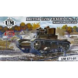 Vickers E Mk.A British tank(made f.Polan plastic tracks - Unimodels...
