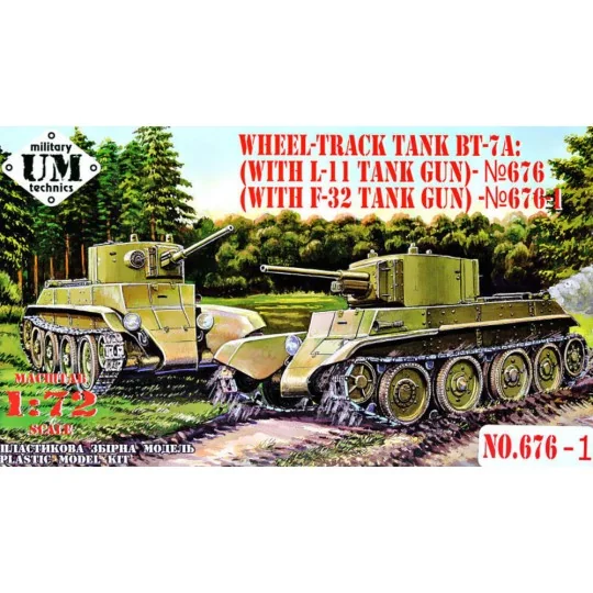 BT-7A Soviet Tank with F-32 gun, 1/72 - Unimodels UMT676-01 BT-7A Soviet Tank with F-32 gun, 1/72 - Unimodels UMT676-01
