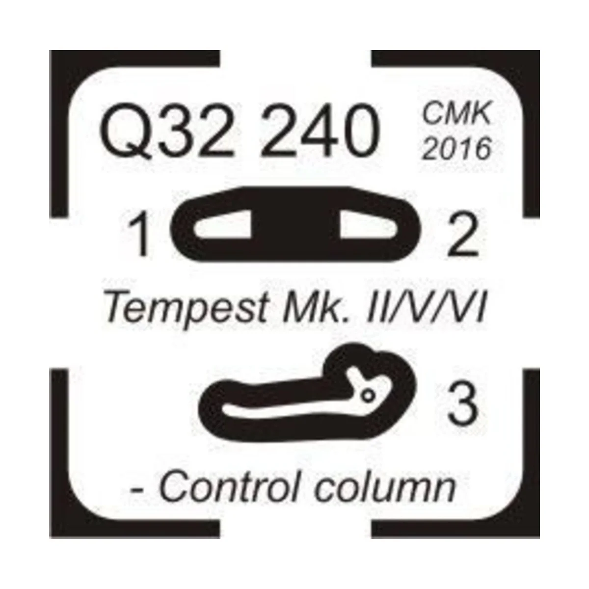 Tempest Mk.II/V/VI-Control column, 1/32 - CMK 129-Q32240