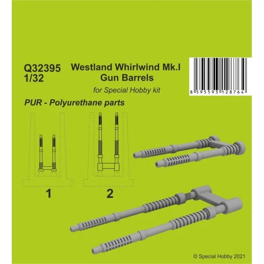 Westland Whirlwind Mk.I Gun Barrels - CMK 129-Q32395