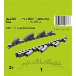 Yak-9T Exhausts - CMK 129-Q32406