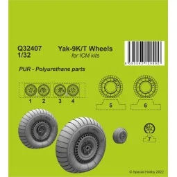 Yak-9T Wheels - CMK 129-Q32407
