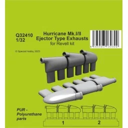 Hurricane Mk.I/II Ejector Type Exhausts 1/32 - CMK 129-Q32410