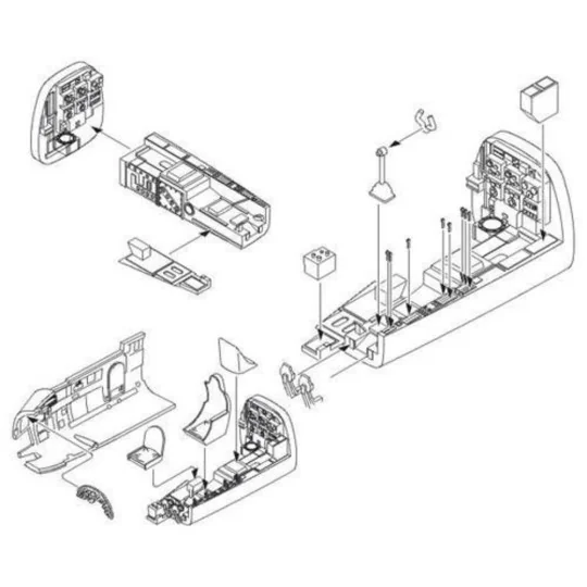 Junkers Ju 88A interior set for Revell, 1/32 - CMK 129-5026