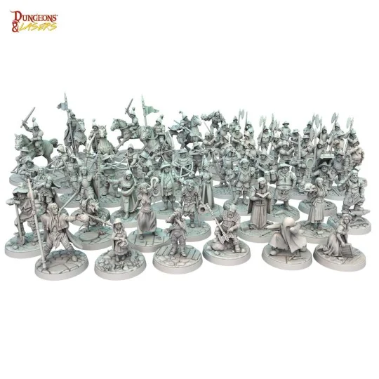 Dungeons & Lasers Miniatures: TOWNSFOLK MINIATURE PACK - Archon Stu...