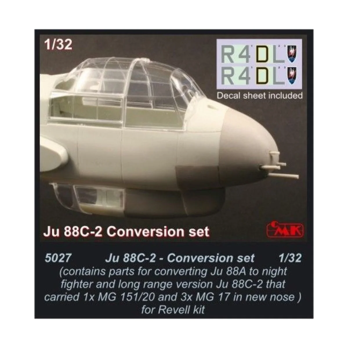Junkers Ju 88C-2 conversion set for REV, 1/32 - CMK 129-5027