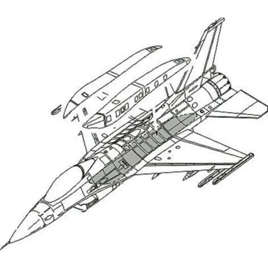 F-16C Conformal Fuel Tank armament für Academy Bausatz, 1/72 - CMK ... F-16C Conformal Fuel Tank armament für Academy Bausatz, 1/72 - CMK ...