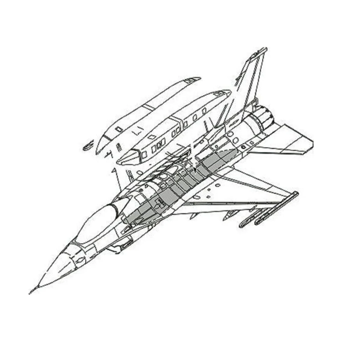 F-16C Conformal Fuel Tank armament für Academy Bausatz - CMK 129-7159