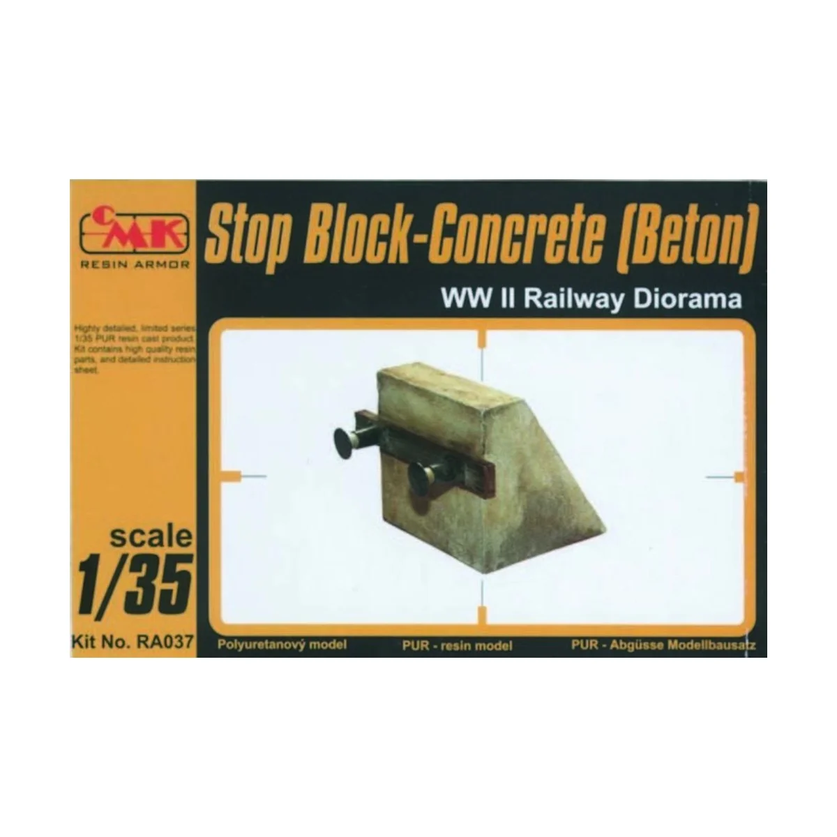 Stop Block-Concrete (Beton) WW II Railway Diorama - CMK 129-RA037