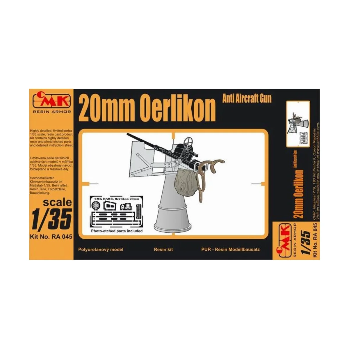 20 mm Oerlikon AA Gun - CMK 129-RA045