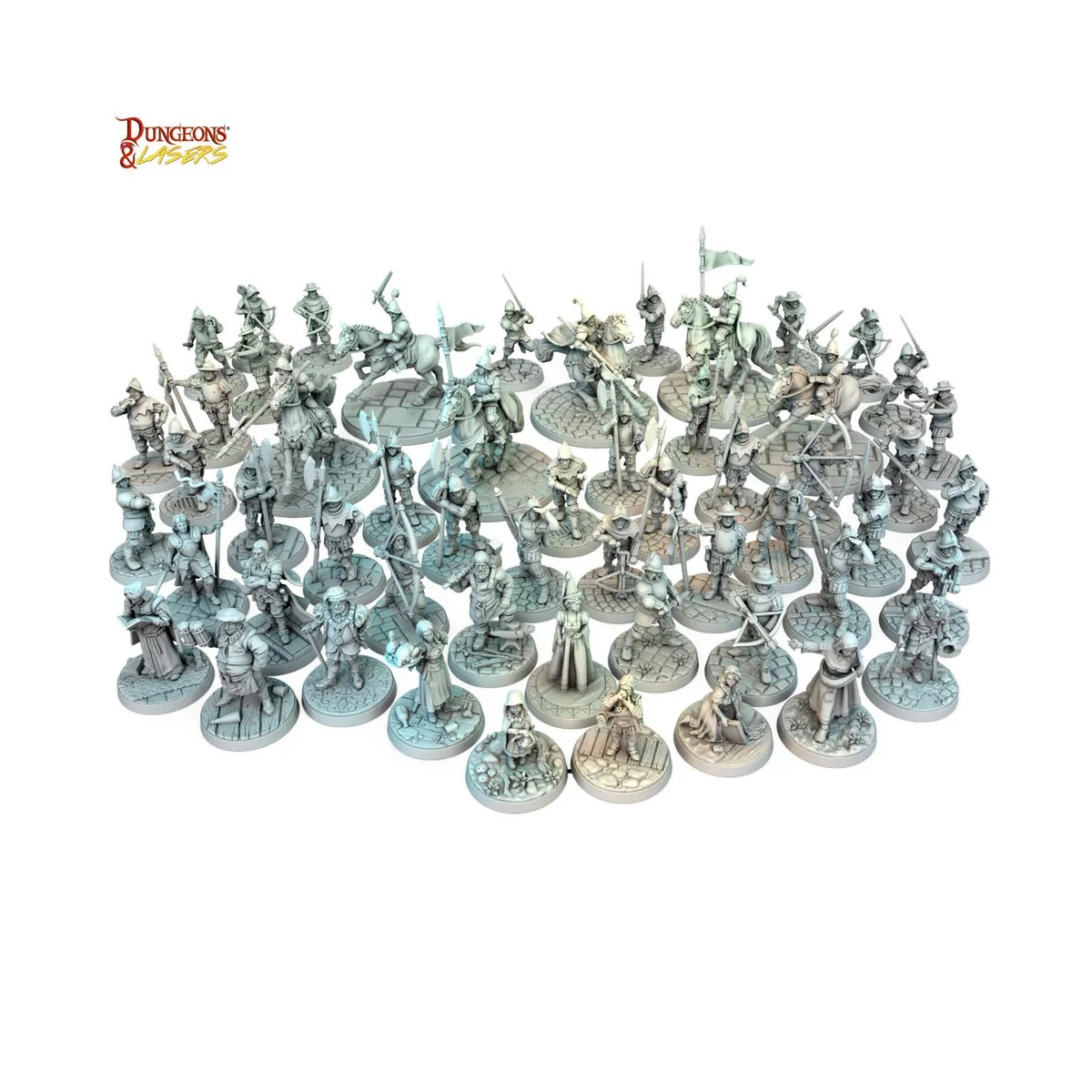 Dungeons & Lasers Miniatures: TOWNSFOLK MINIATURE PACK - Archon Stu...