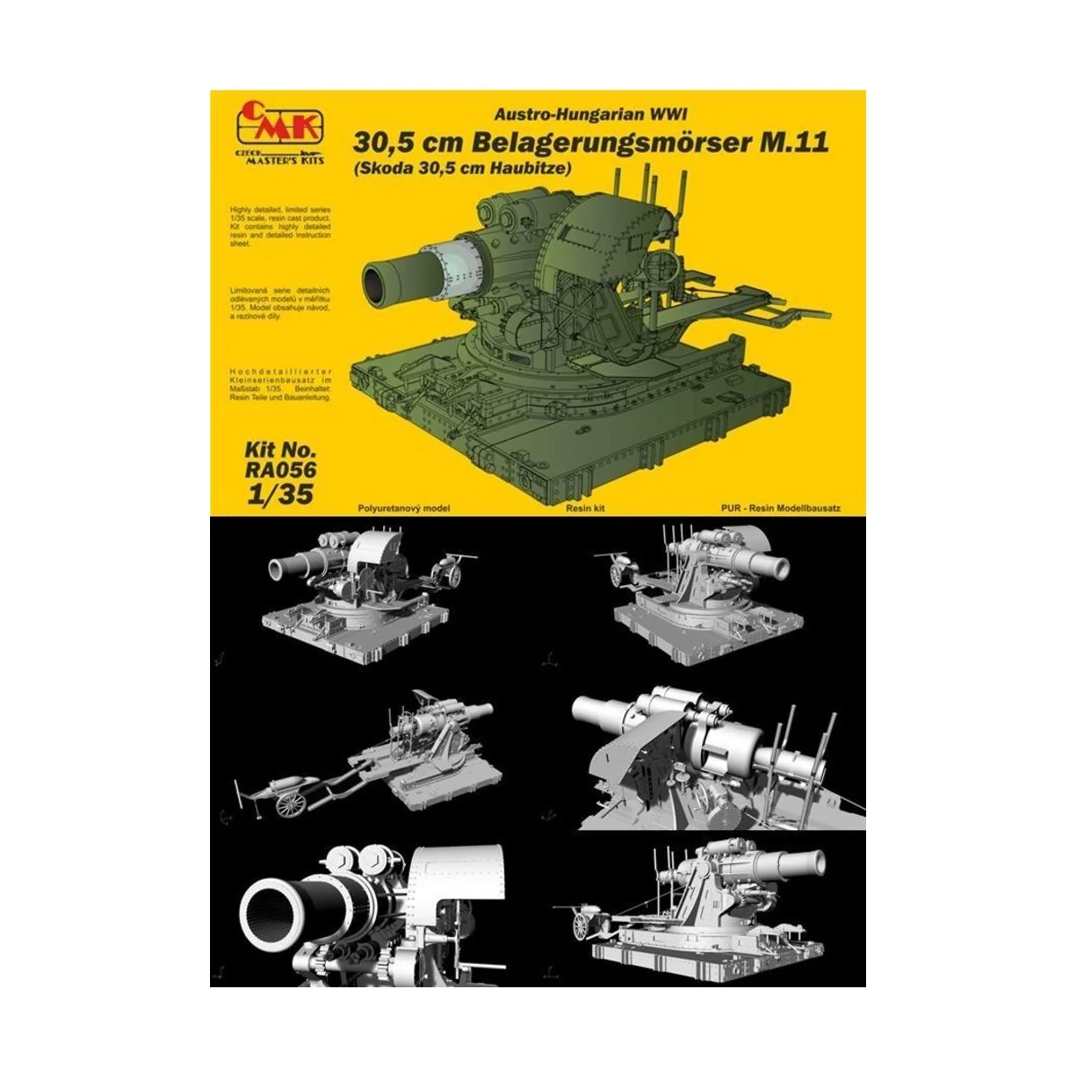 Austro-Hungarian WWI 30, 5cm Belagerungs- mörser M.11(Skoda 30, 5cm...