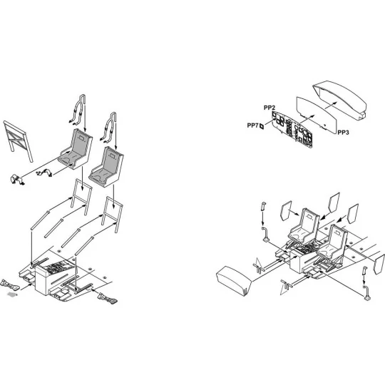 UH-1D Interior set (DRA), USA, Modern, 1/35 - CMK 129-6005