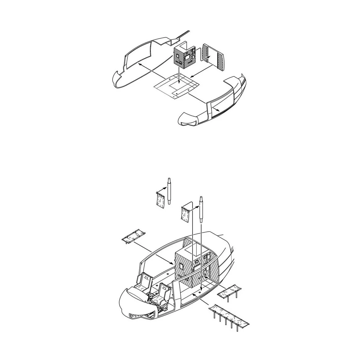 UH-1D Cargo Bay set (DRA), USA, Modern - CMK 129-6006