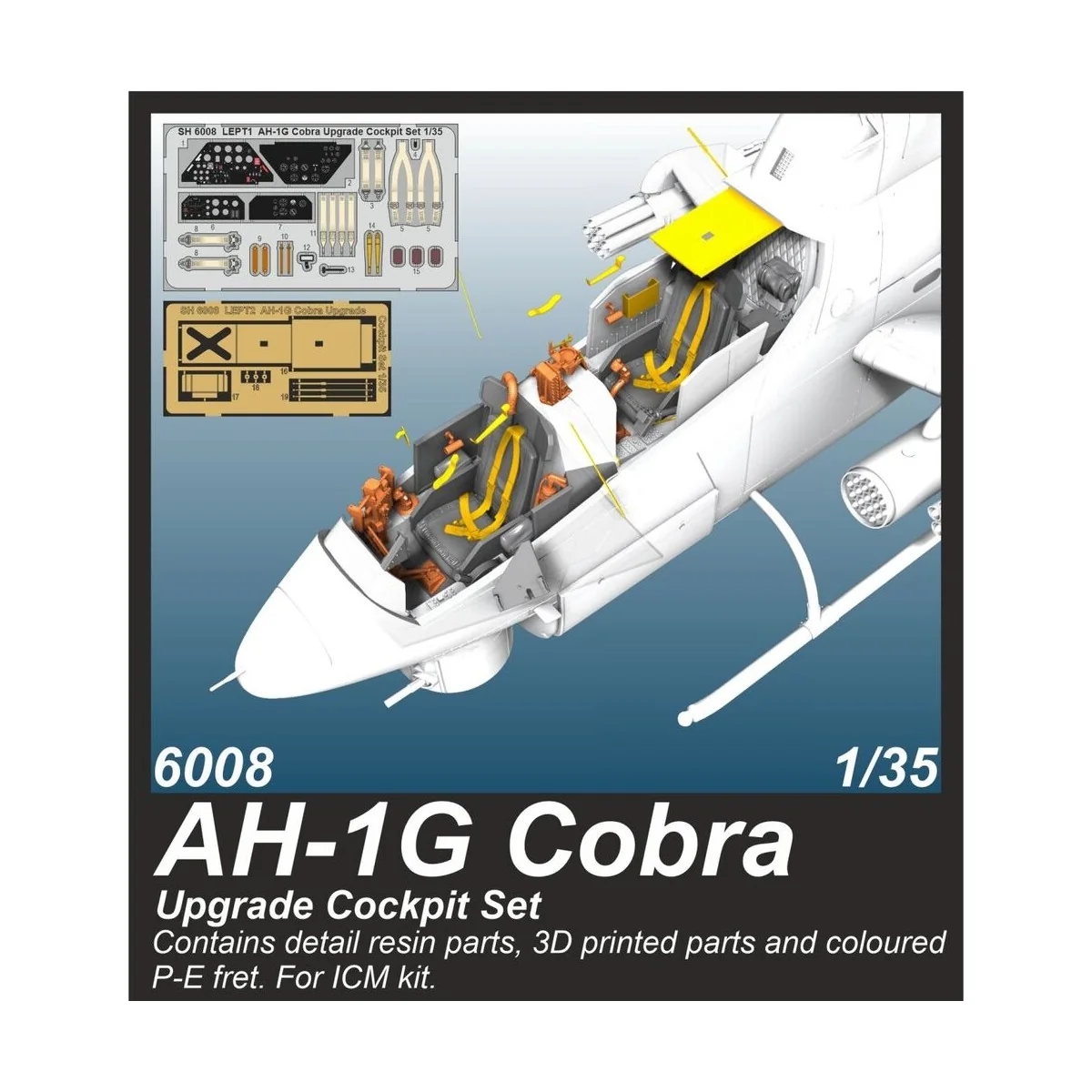 AH-1G Cobra Upgrade Cockpit Set 1/35 / for ICM kits, 1/35 - CMK 129...