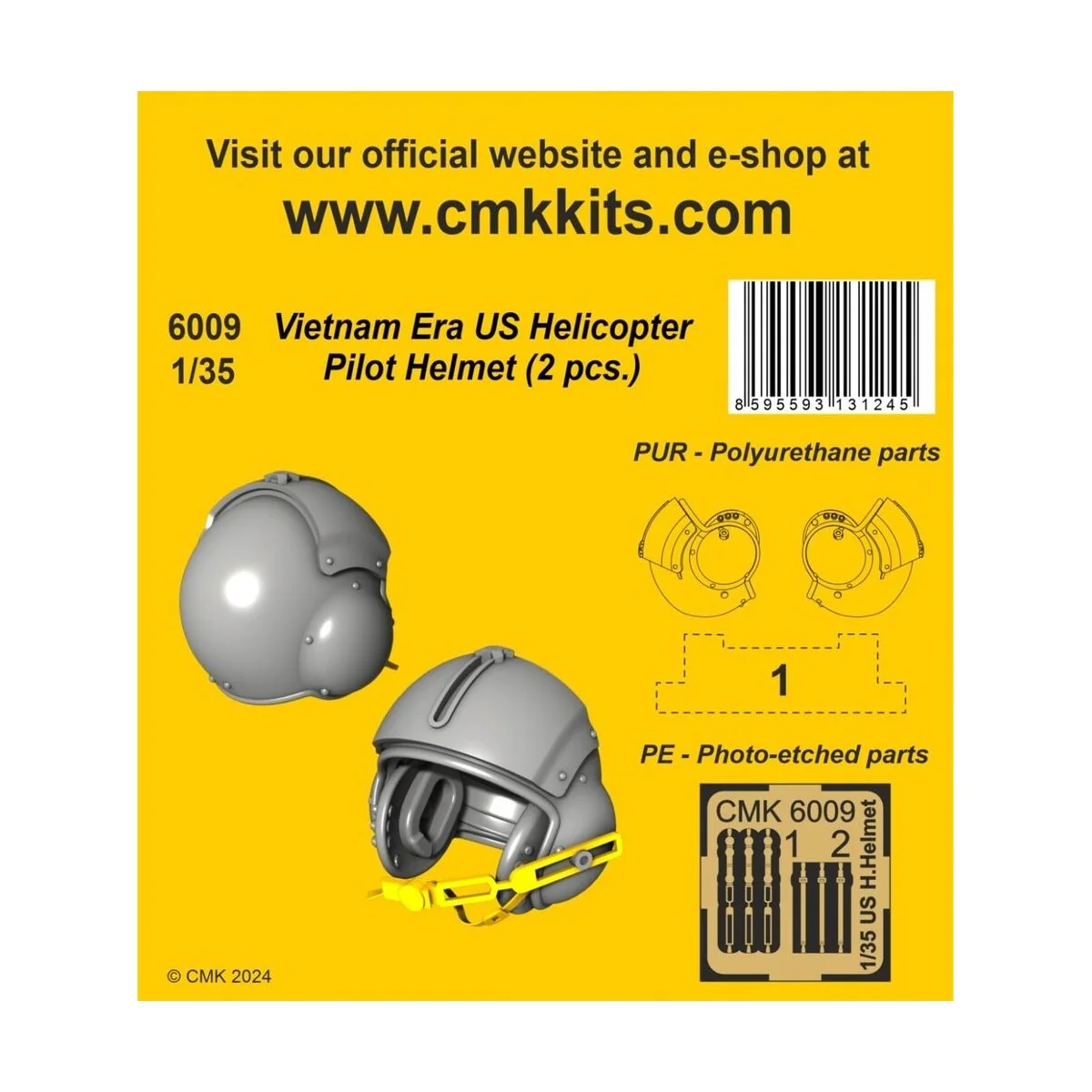 Vietnam Era US Helicopter Pilot Helmet (2 pcs.), 1/35 - CMK 129-6009