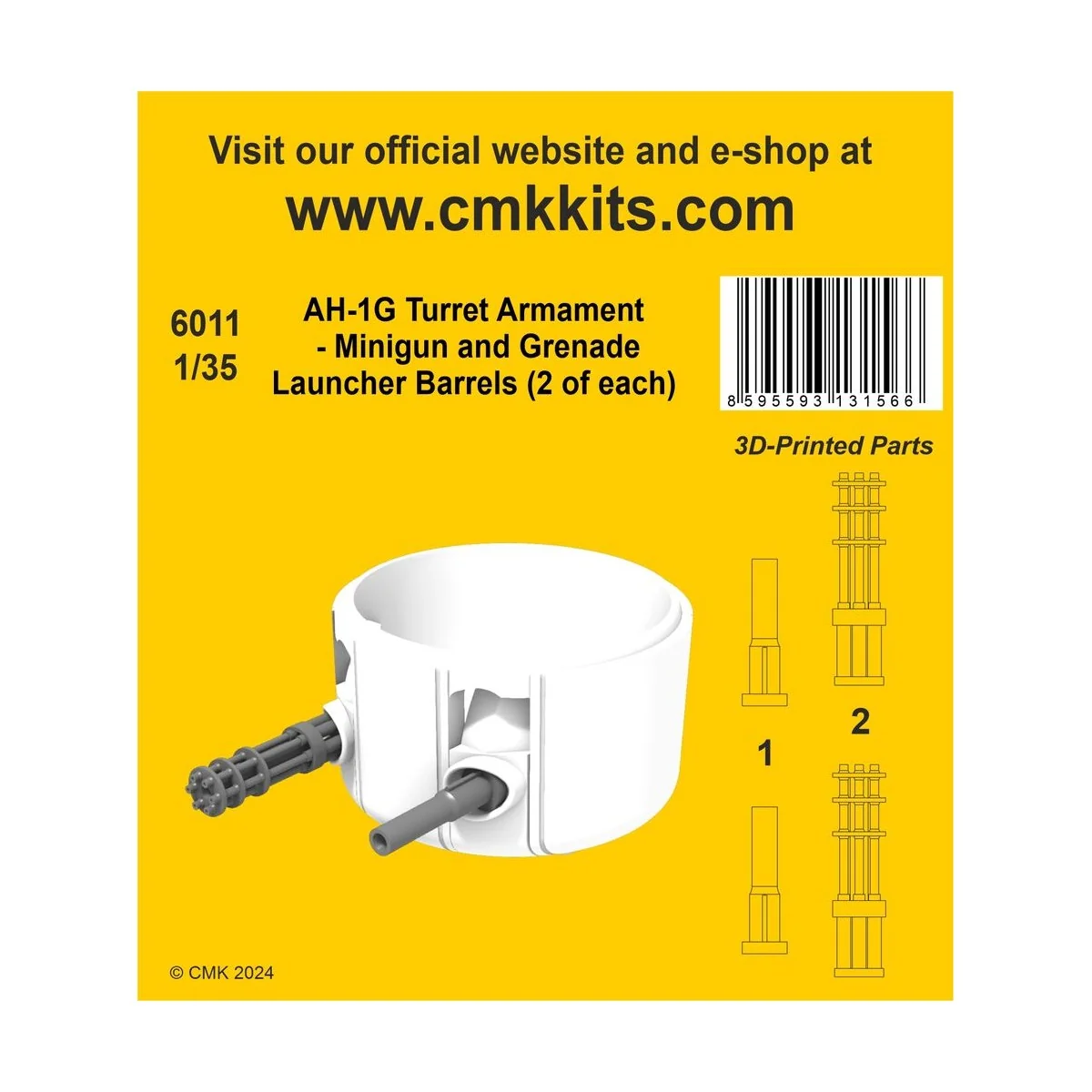 AH-1G Turret Armament - Minigun and Grenade Launcher Barrels (2 of ...