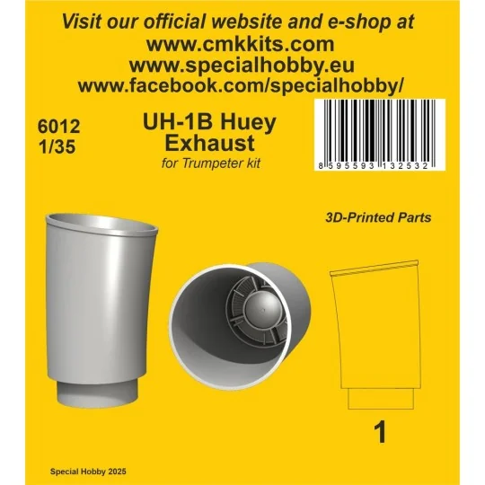 UH-1B Huey ‘Exhaust’ for Trumpeter kit - CMK 129-6012