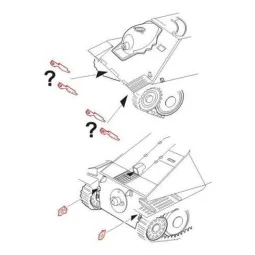 Jagdpanzer 38 hetzer Towing eyes für Tamiya Bausatz, 1/48 - CMK 129...