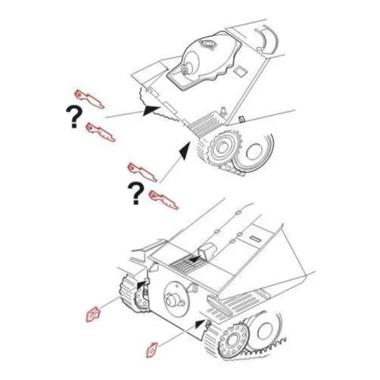 Jagdpanzer 38 hetzer Towing eyes für Tamiya Bausatz, 1/48 - CMK 129... Jagdpanzer 38 hetzer Towing eyes für Tamiya Bausatz, 1/48 - CMK 129...