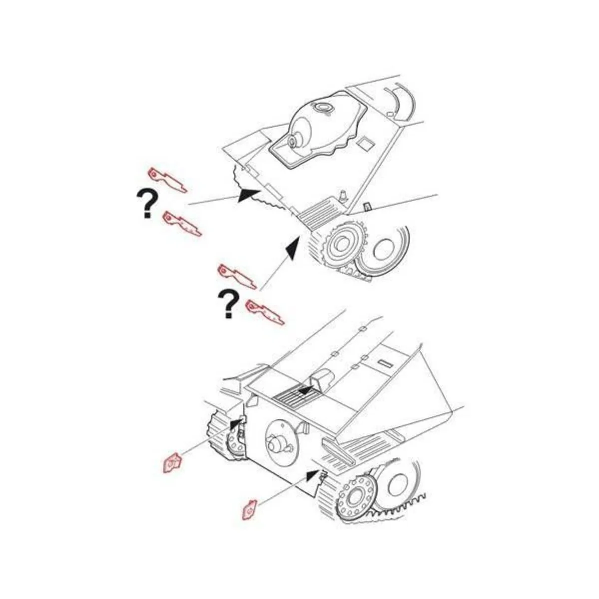 Jagdpanzer 38 hetzer Towing eyes für Tamiya Bausatz, 1/48 - CMK 129... Jagdpanzer 38 hetzer Towing eyes für Tamiya Bausatz, 1/48 - CMK 129...