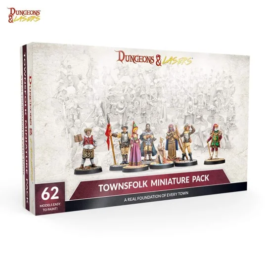 Dungeons & Lasers Miniatures: TOWNSFOLK MINIATURE PACK - Archon Stu...