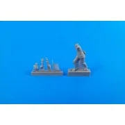 German WWII Motocycle Rider (pushing his machine)for Tamiya BMW kit...