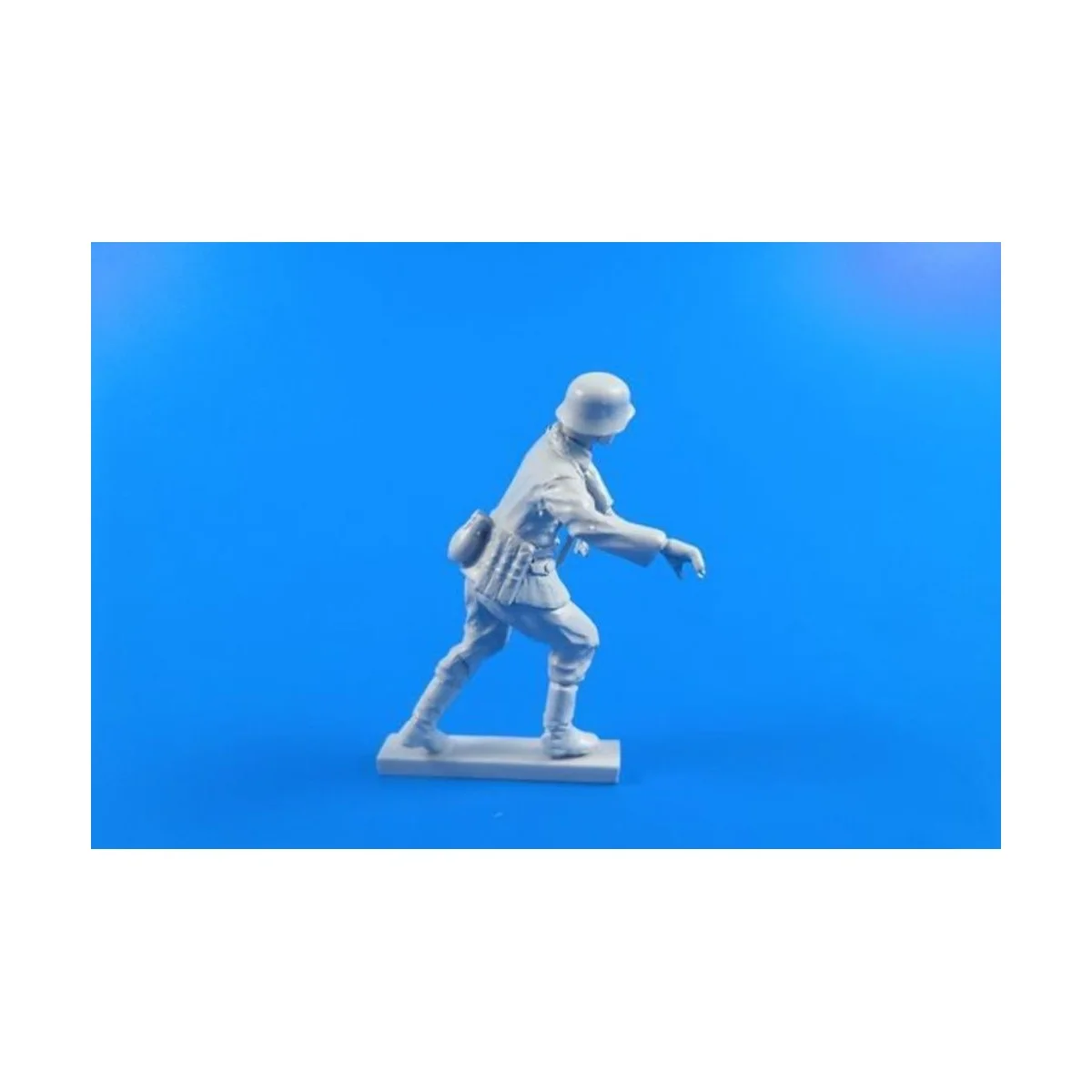 German WWII Motocycle Rider (pushing his machine)for Tamiya BMW kit...