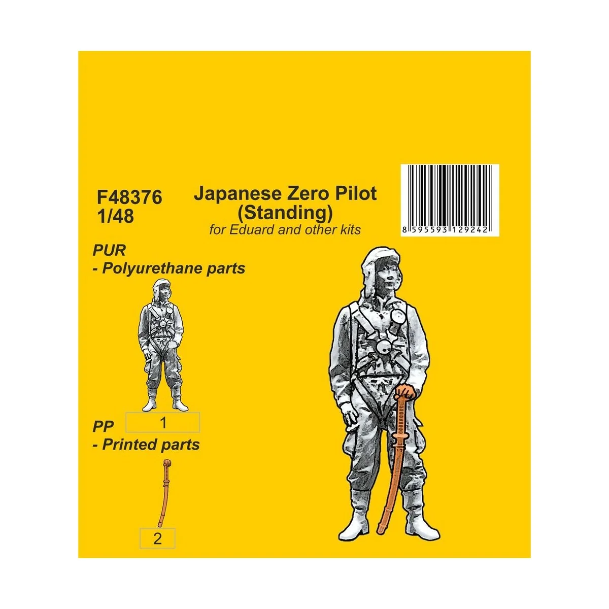 Japanese Zero Pilot (Standing), 1/48 - CMK 129-F48376