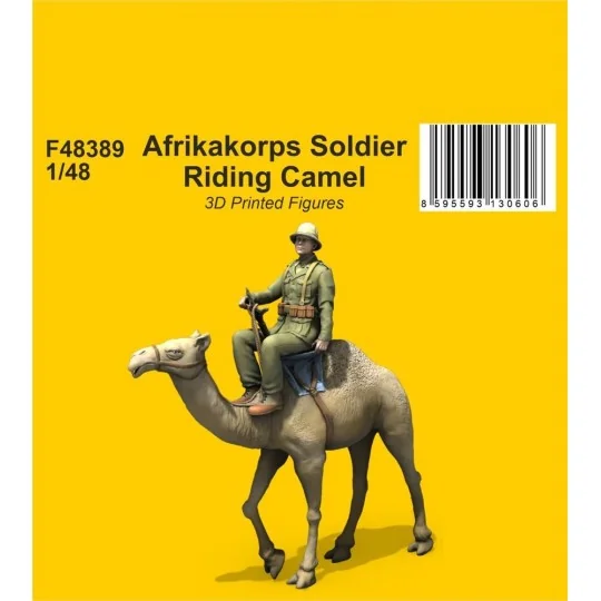 Afrikakorps Soldier Riding Camel 1/48 / 3D Printed, 1/48 - CMK 129-... Afrikakorps Soldier Riding Camel 1/48 / 3D Printed, 1/48 - CMK 129-...