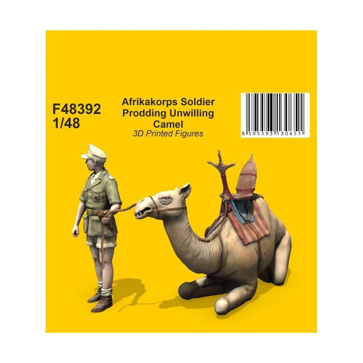 Afrikakorps Soldier Prodding Unwilling Camel, 1/48 - CMK 129-F48392 Afrikakorps Soldier Prodding Unwilling Camel, 1/48 - CMK 129-F48392