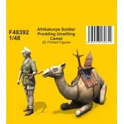 Afrikakorps Soldier Prodding Unwilling Camel, 1/48 - CMK 129-F48392 Afrikakorps Soldier Prodding Unwilling Camel, 1/48 - CMK 129-F48392