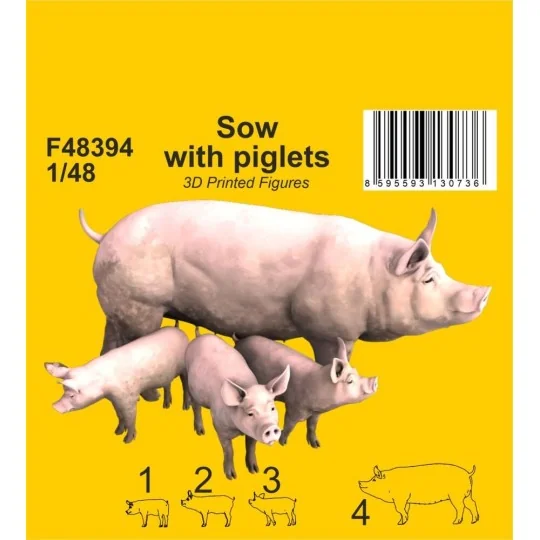 Sow with piglets 1/48 - CMK 129-F48394