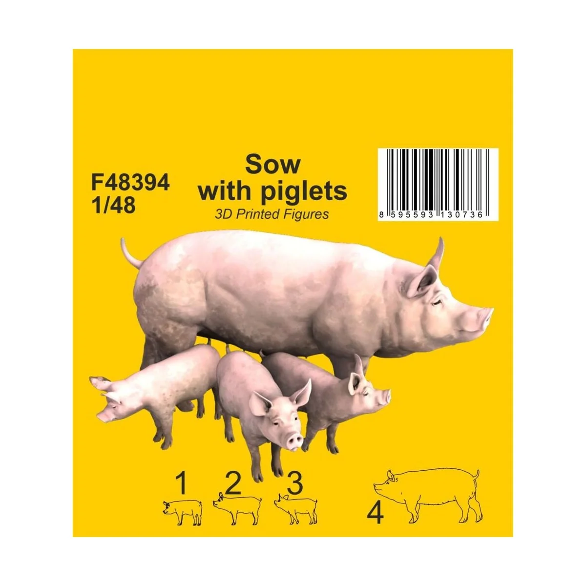 Sow with piglets 1/48 - CMK 129-F48394