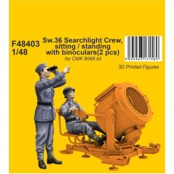 Sw.36 Searchlight Crew, sitting / standing with binoculars, 1/48 - ...