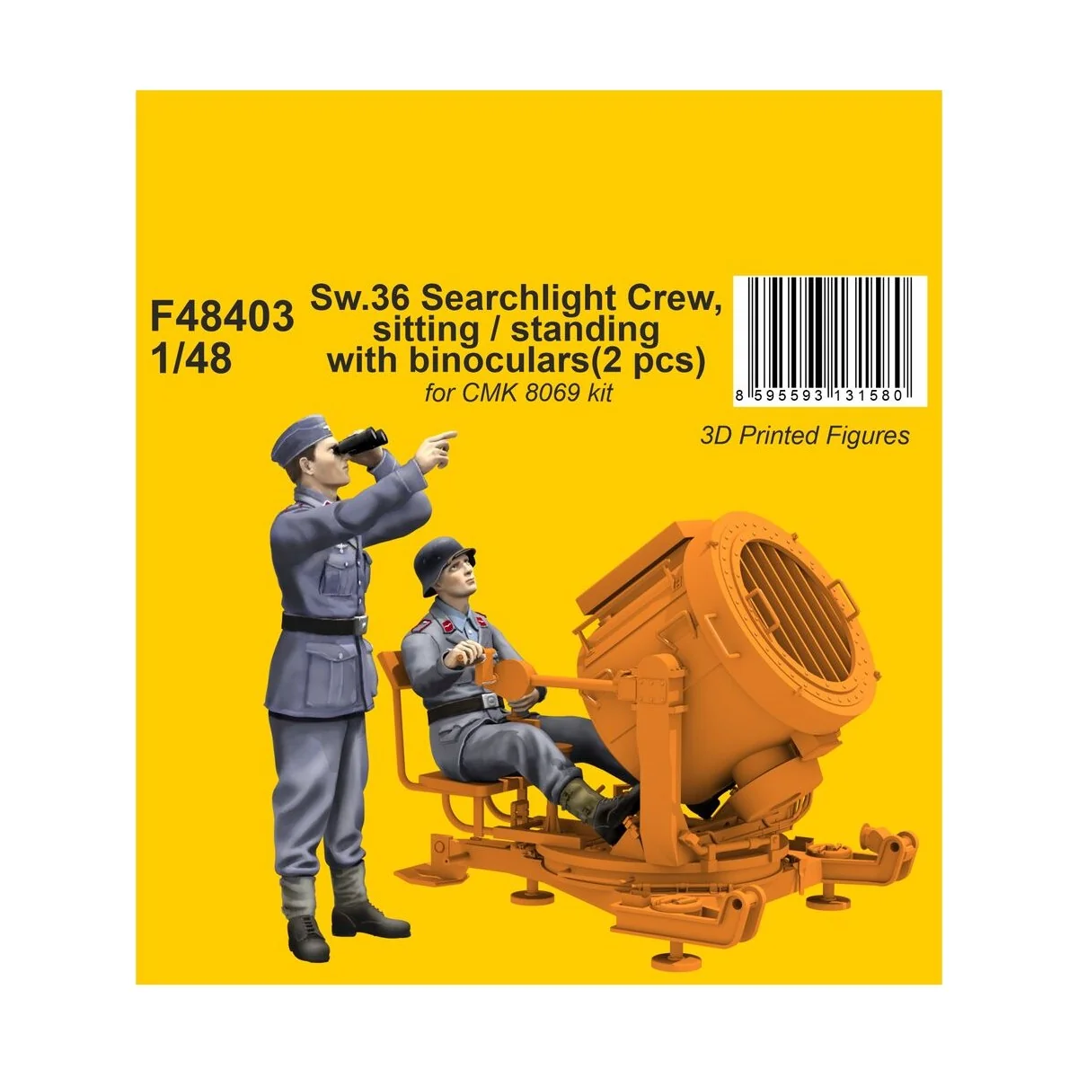 Sw.36 Searchlight Crew, sitting / standing with binoculars - CMK 12...