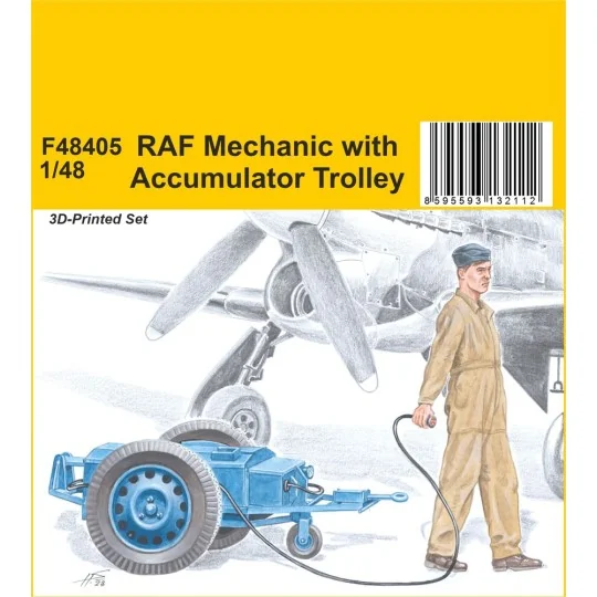 RAF Mechanic with Accumulator Trolley - Special Hobby 129-F48405