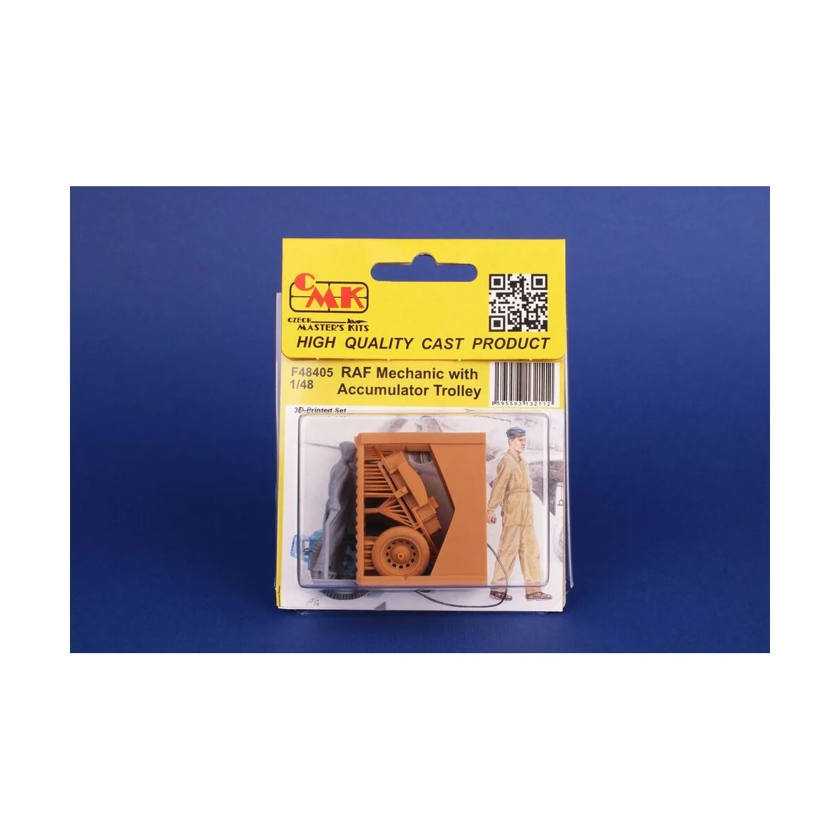 RAF Mechanic with Accumulator Trolley, 1/48 - Special Hobby 129-F48405 RAF Mechanic with Accumulator Trolley, 1/48 - Special Hobby 129-F48405