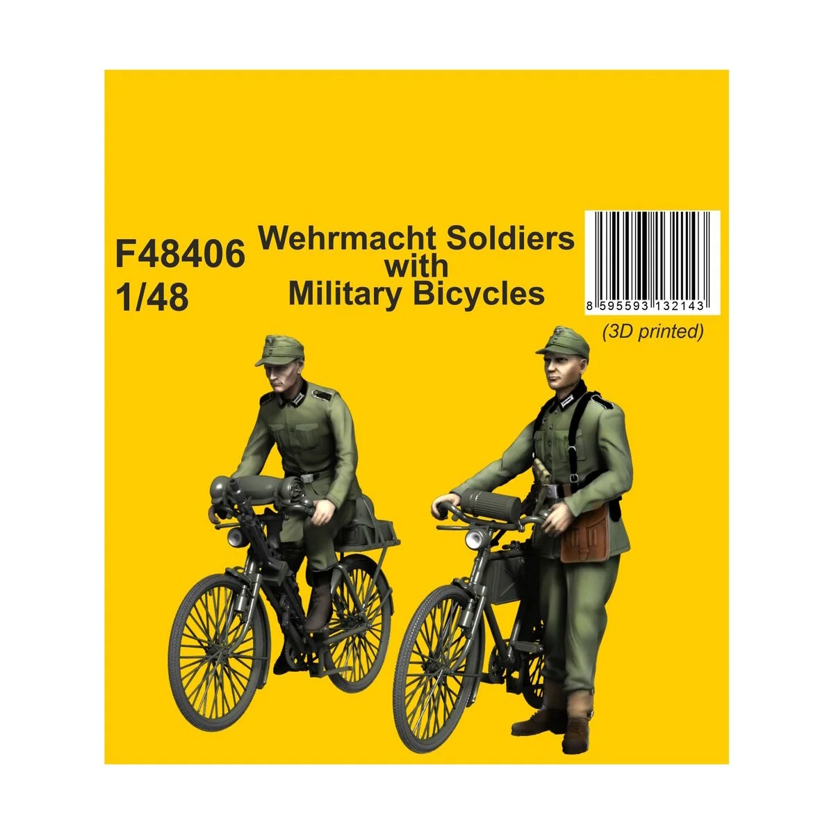 Wehrmacht Soldiers with Military Bicycles - CMK 129-F48406