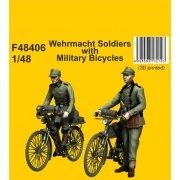 Wehrmacht Soldiers with Military Bicycles - CMK 129-F48406