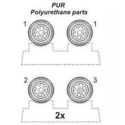 Opel Blitz wheels, 1/72 - CMK 129-B72017