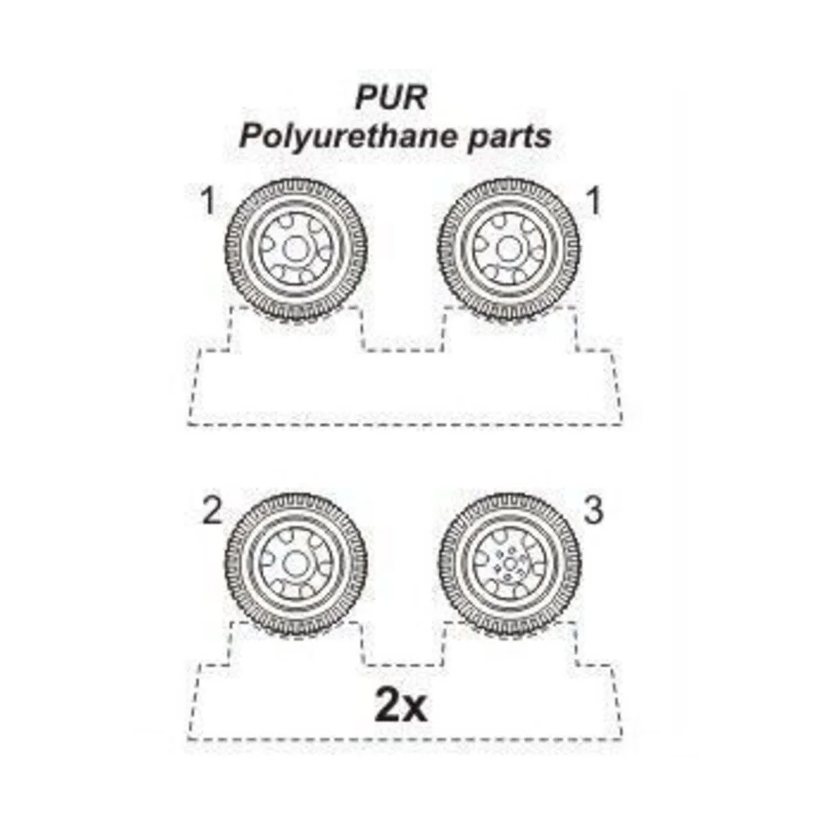 Opel Blitz wheels, 1/72 - CMK 129-B72017 Opel Blitz wheels, 1/72 - CMK 129-B72017